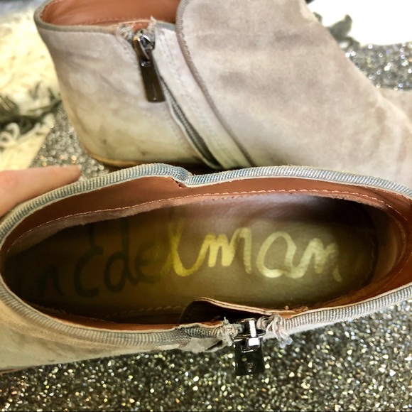 Sam Edelman Gray Suede Booties - Picture 5 of 8